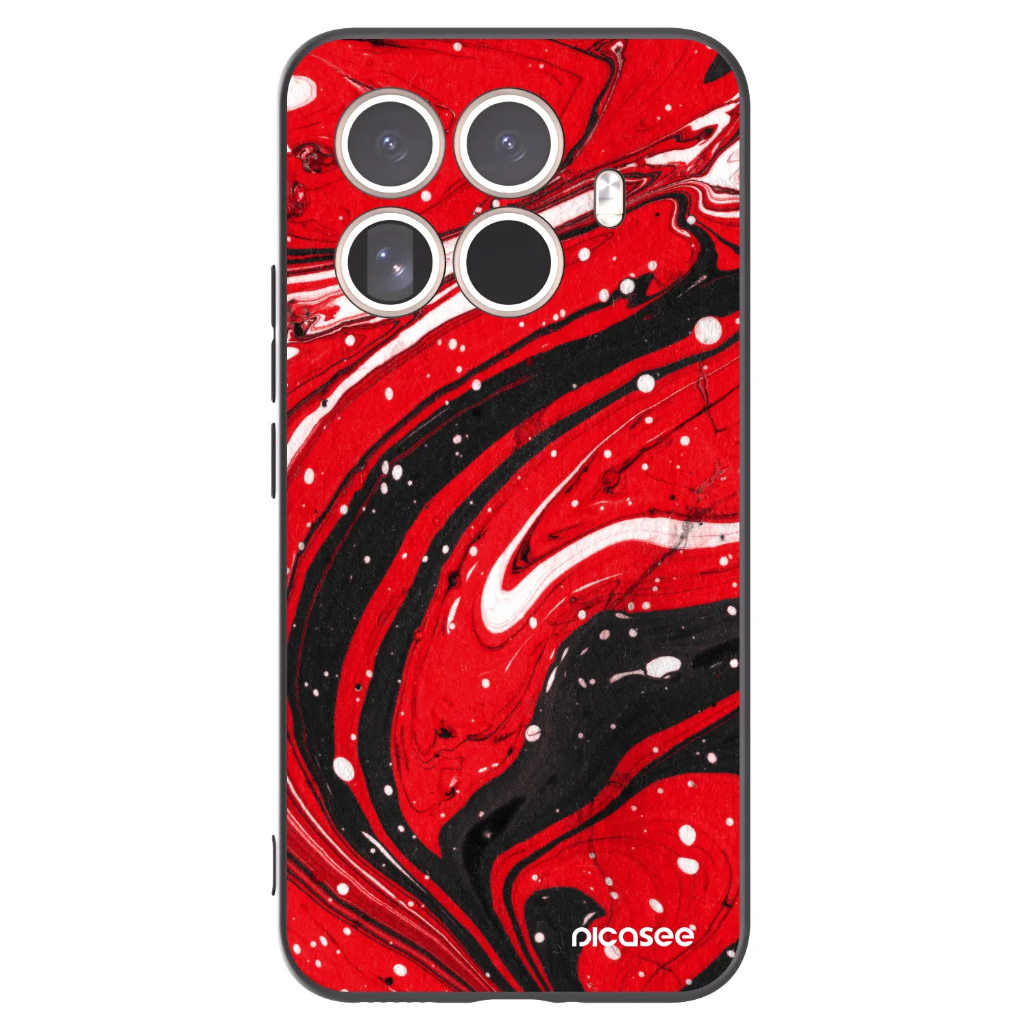 Picasee crna silikonska maskica za Xiaomi 15T Pro - Red black