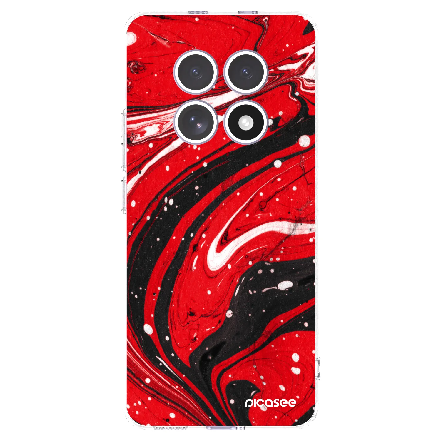 Picasee silikonska prozirna maskica za Xiaomi Redmi Note 15 - Red black