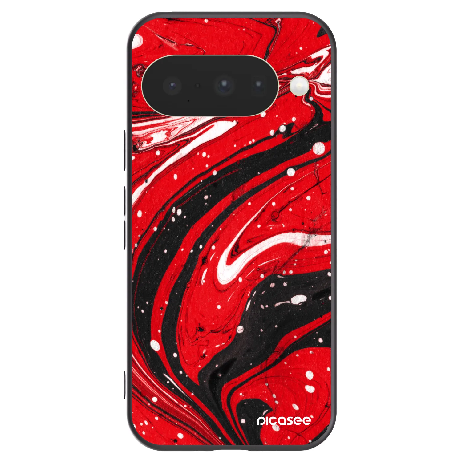 Picasee crna silikonska maskica za Google Pixel 10 - Red black