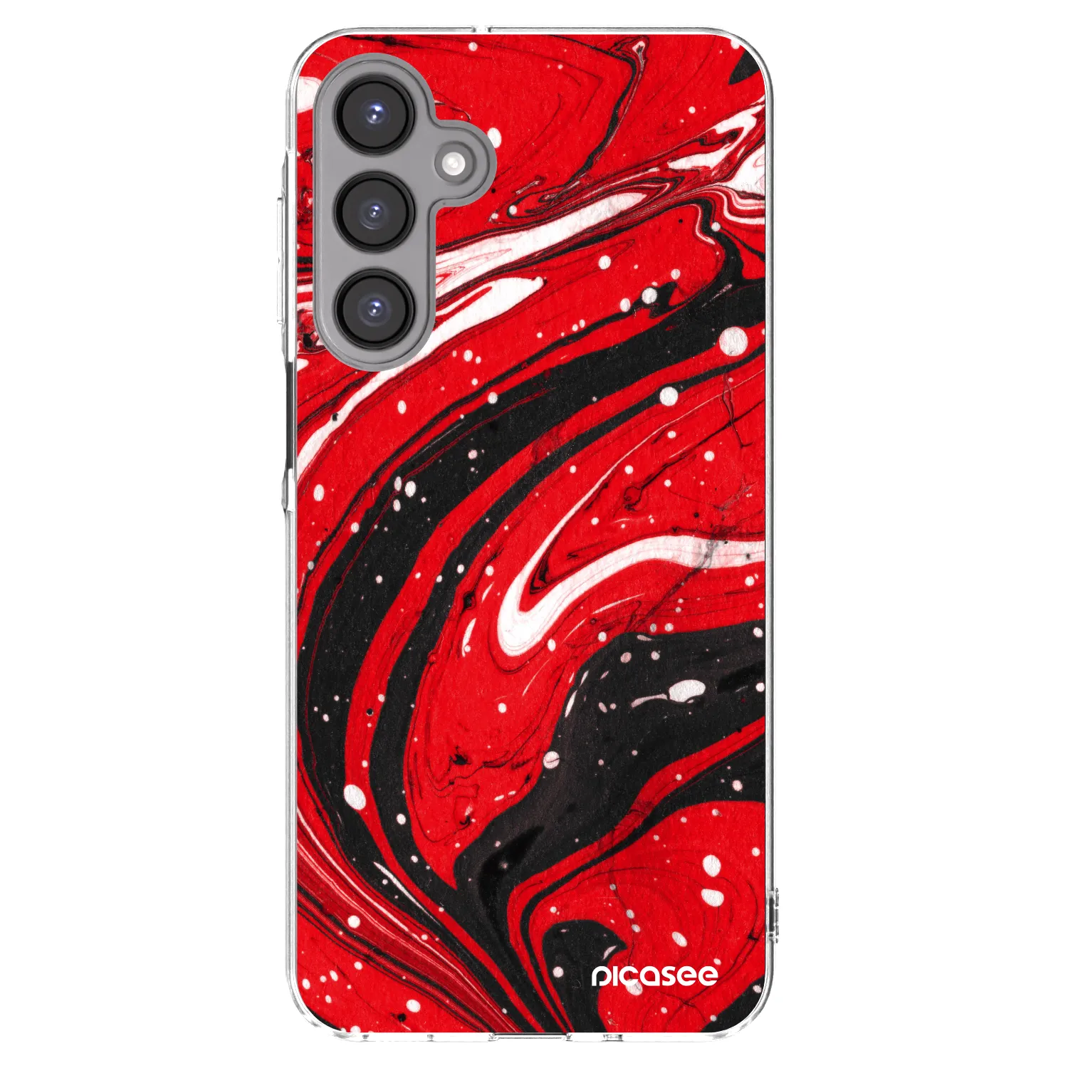 Picasee silikonska prozirna maskica za Samsung Galaxy A16 4G - Red black