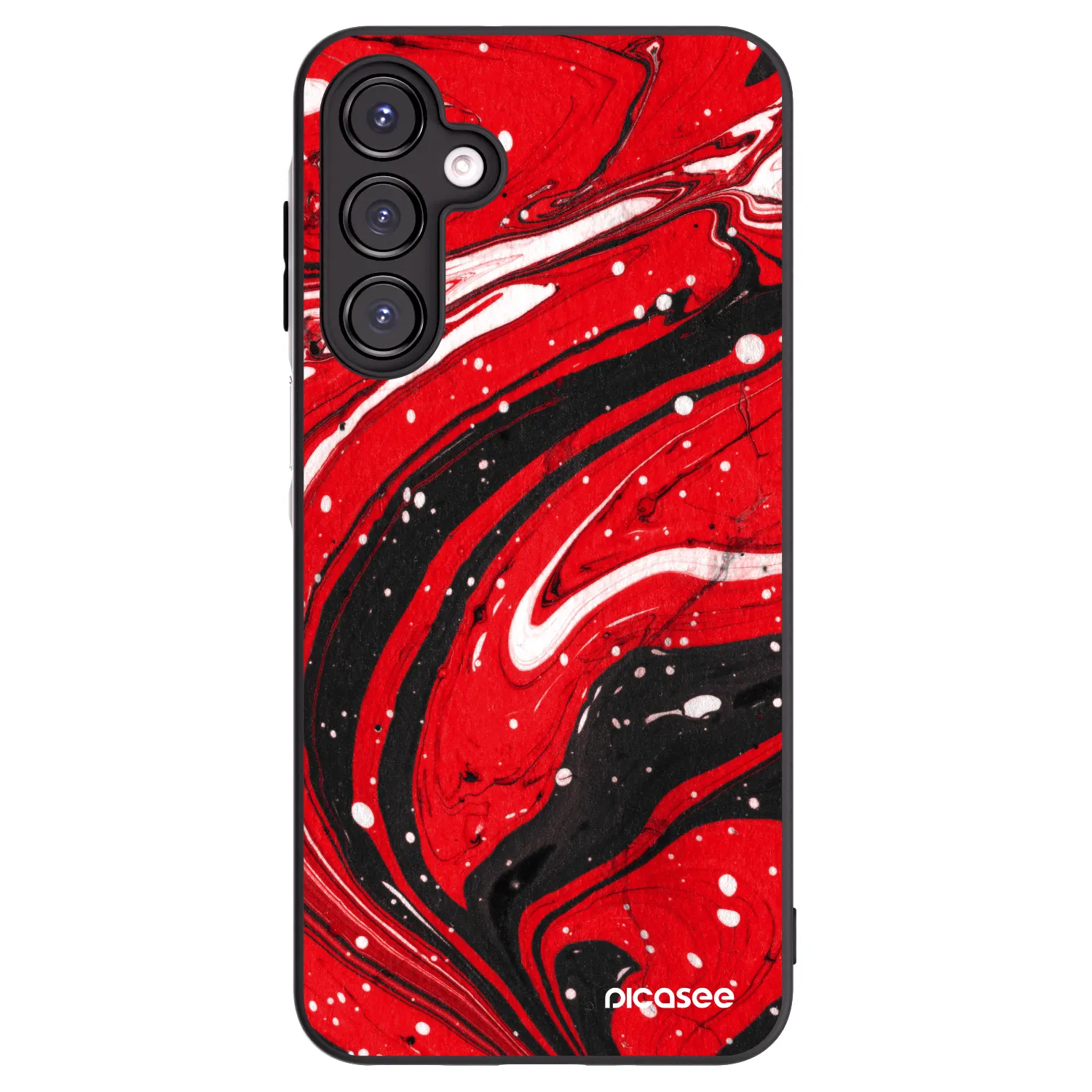 Picasee crna silikonska maskica za Samsung Galaxy A16 4G - Red black