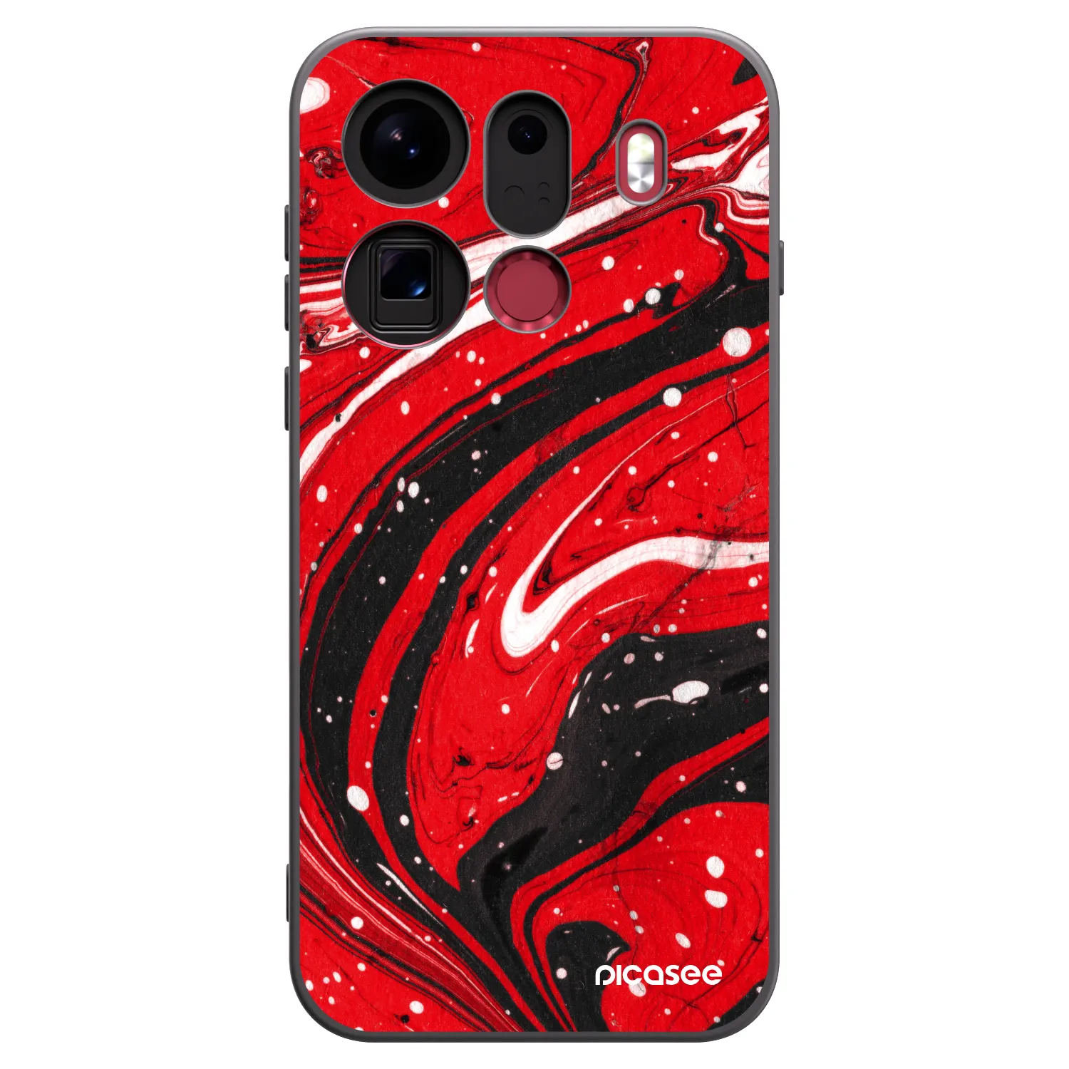 Picasee crna silikonska maskica za OPPO Find X9 Pro - Red black