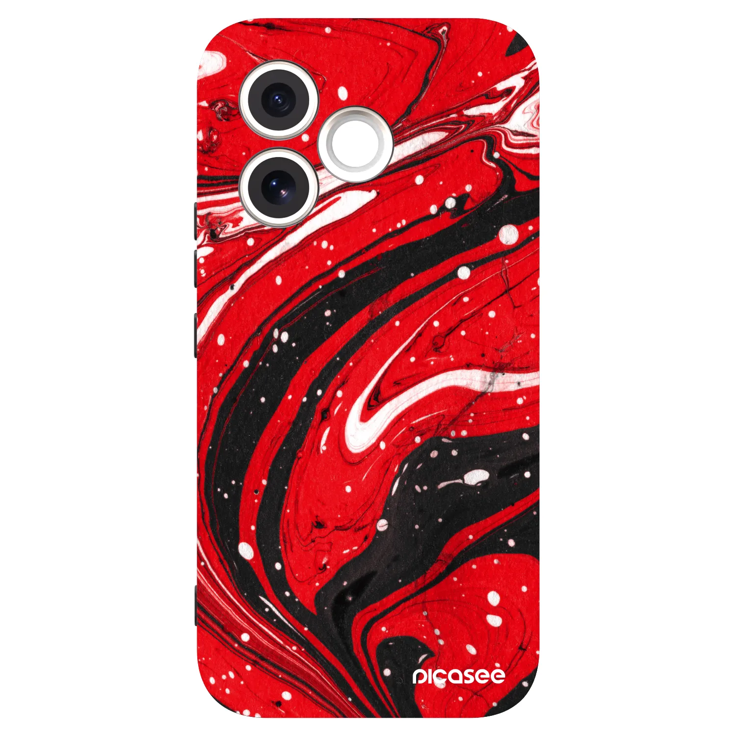 Picasee crna silikonska maskica za Honor 600 Lite - Red black