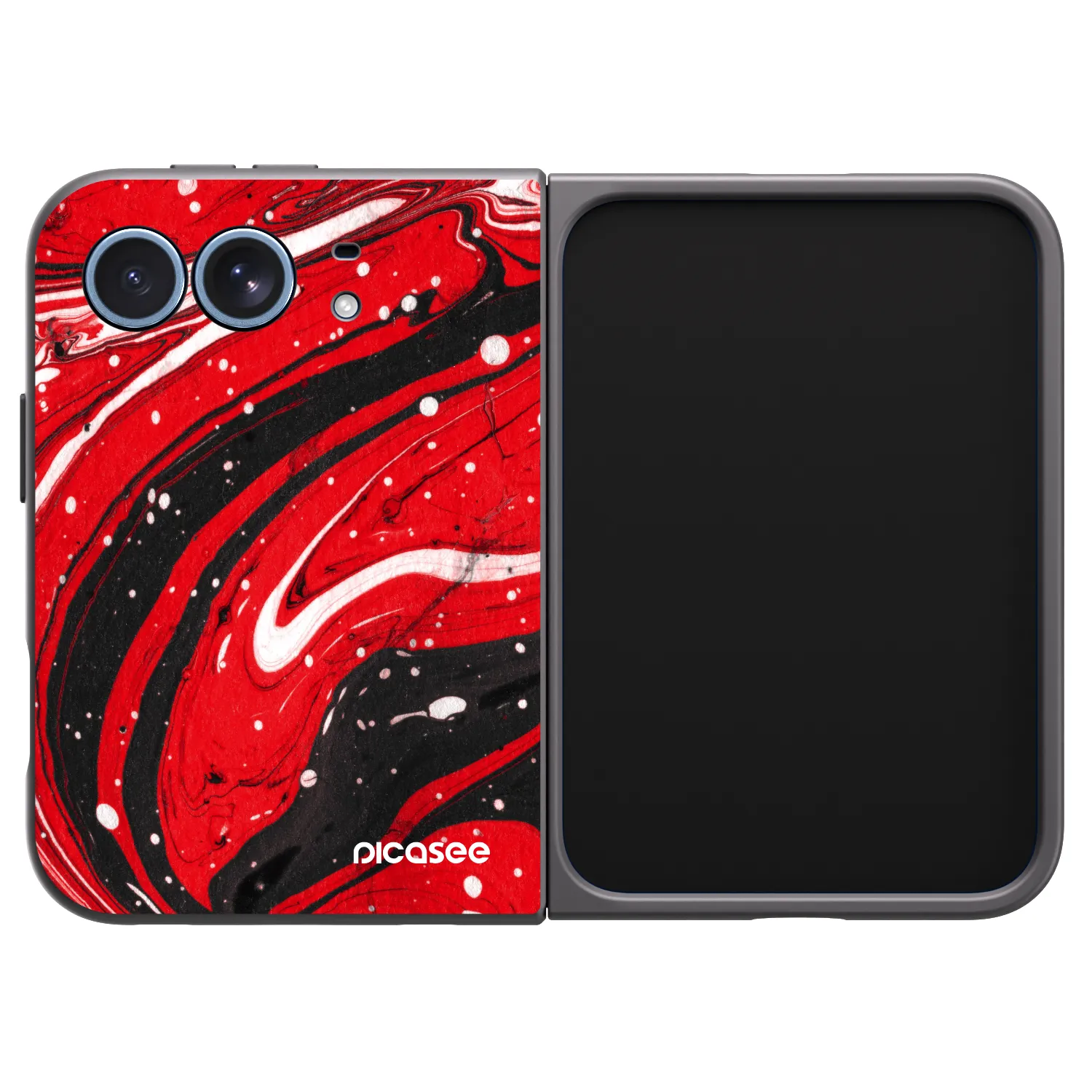 Picasee crna silikonska maskica za Apple iPhone Ultra - Red black
