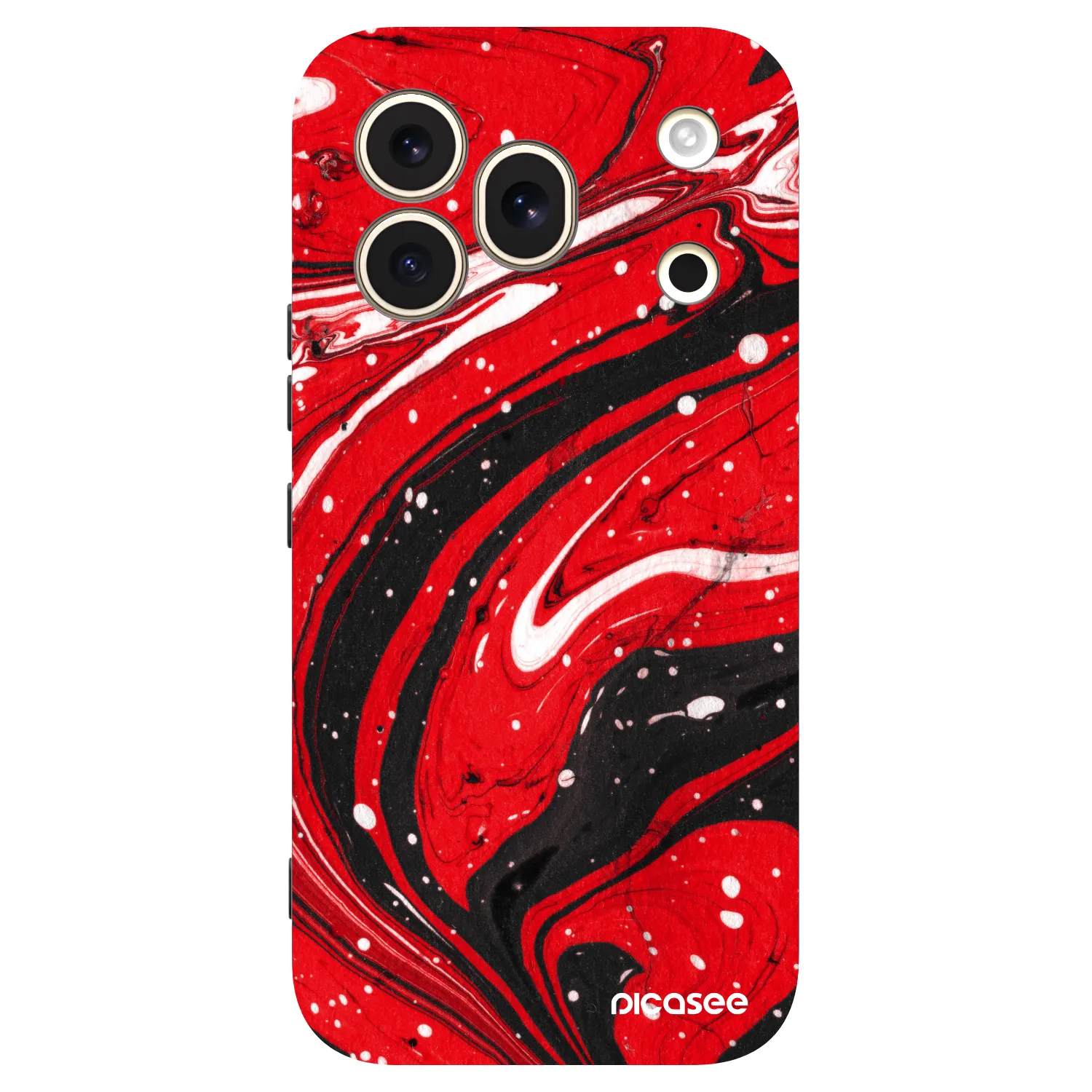 Picasee crna silikonska maskica za Honor 600 Pro - Red black