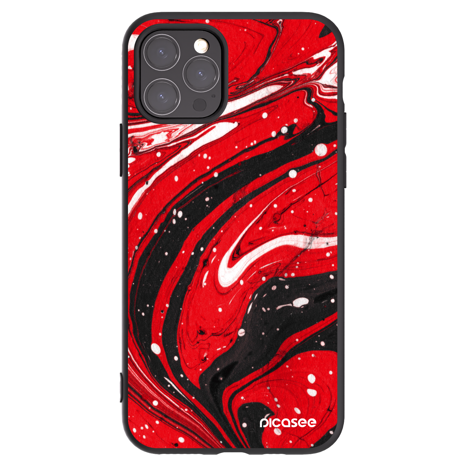 Picasee crna silikonska maskica za Apple iPhone 11 Pro - Red black