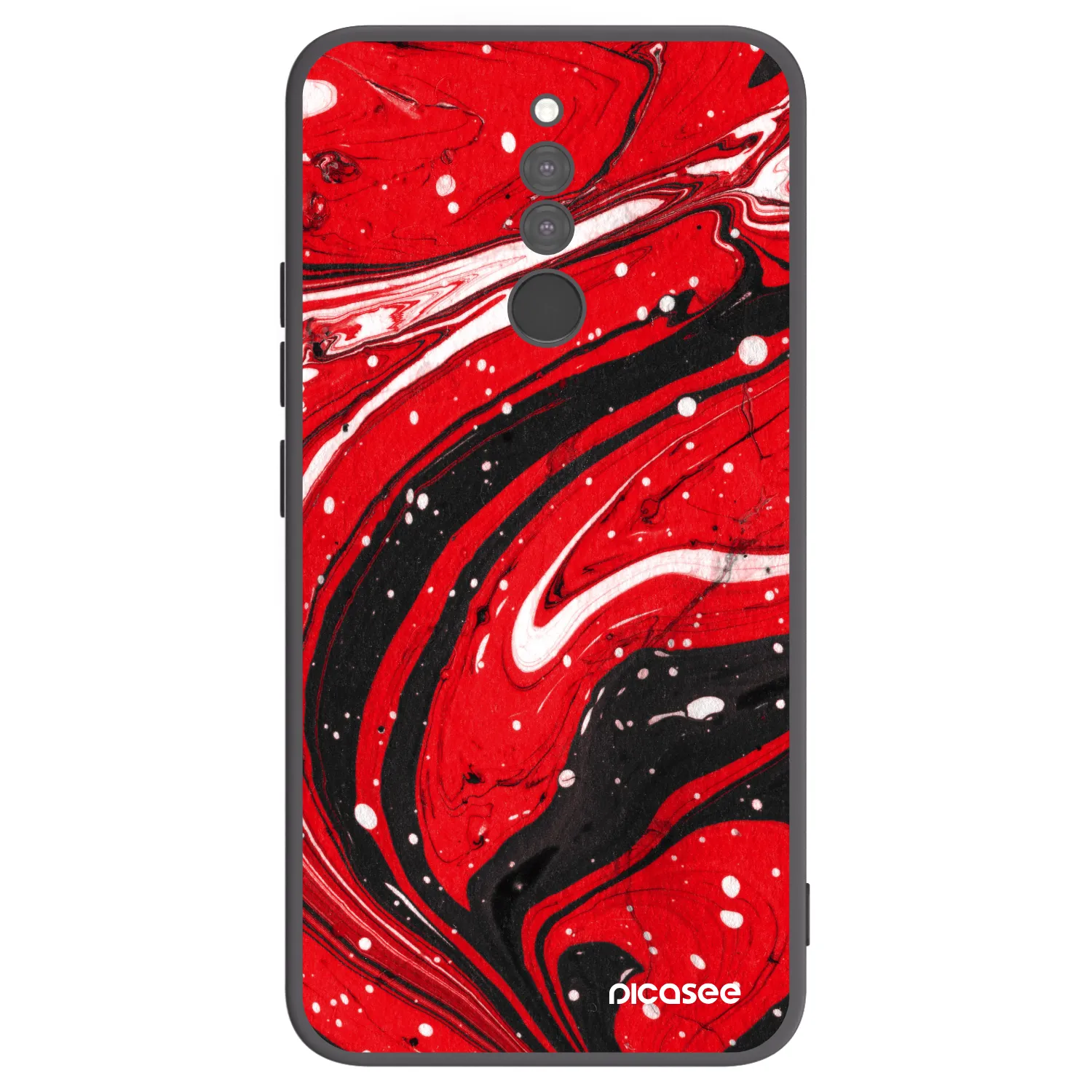 Picasee crna silikonska maskica za Xiaomi Redmi 8 - Red black