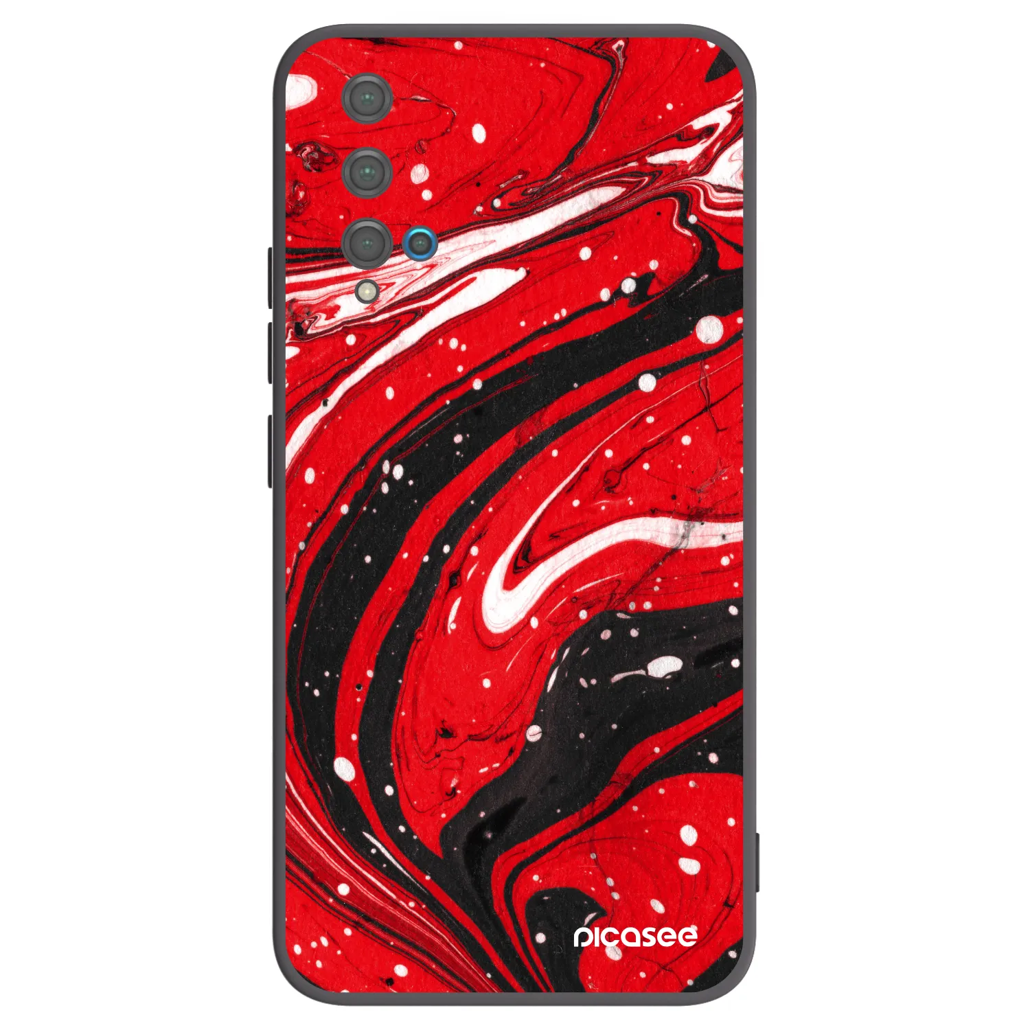 Picasee crna silikonska maskica za Huawei Nova 5T - Red black