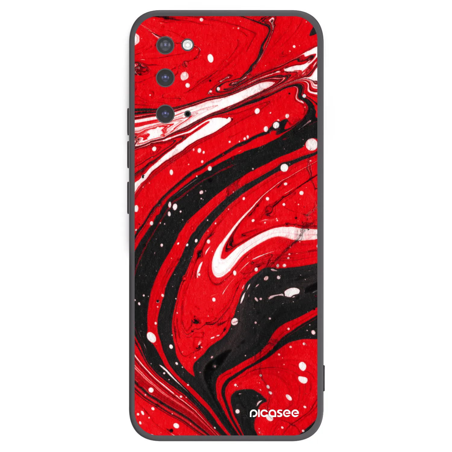 Picasee crna silikonska maskica za Samsung Galaxy S20 G980F - Red black