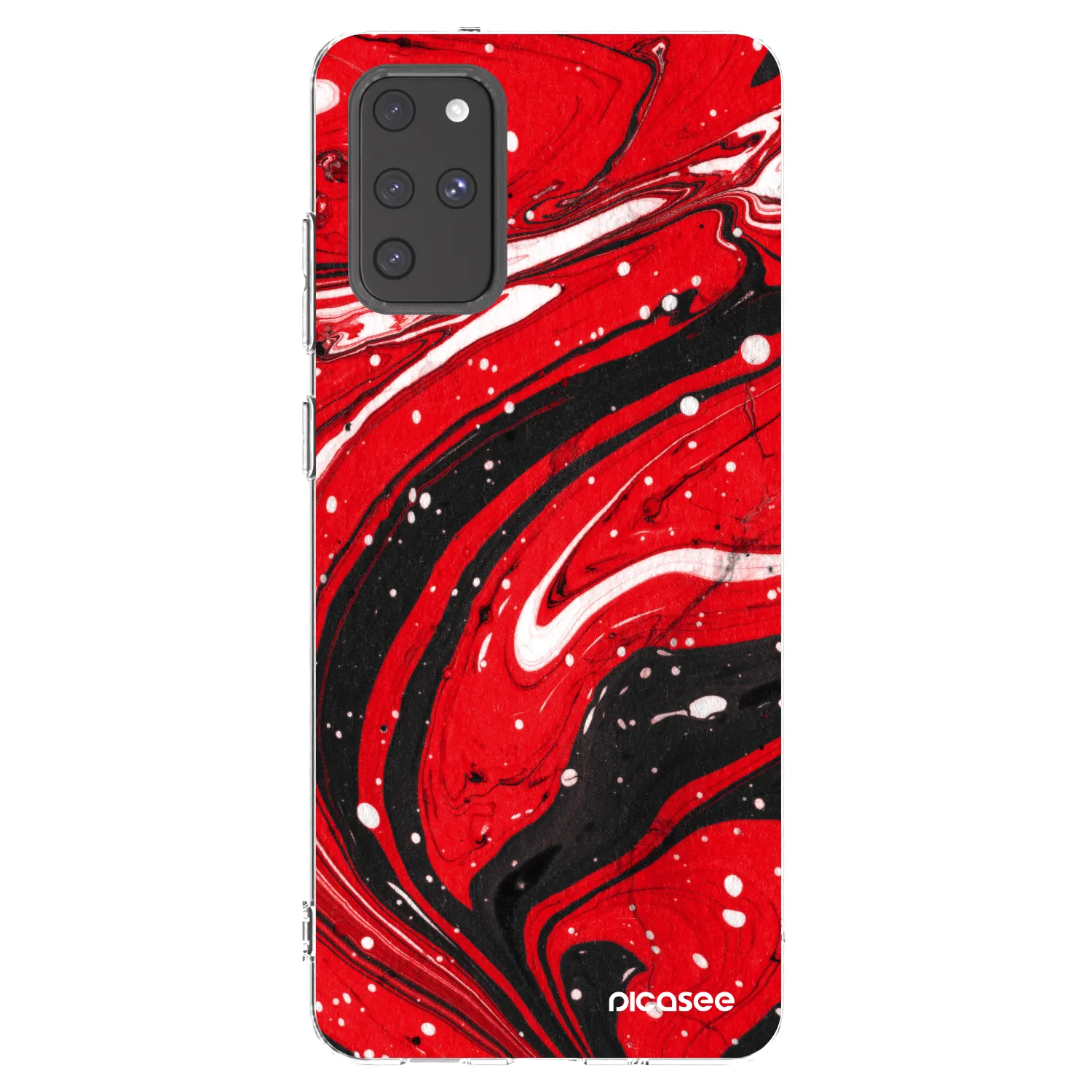 Picasee silikonska prozirna maskica za Samsung Galaxy S20+ G985F - Red black