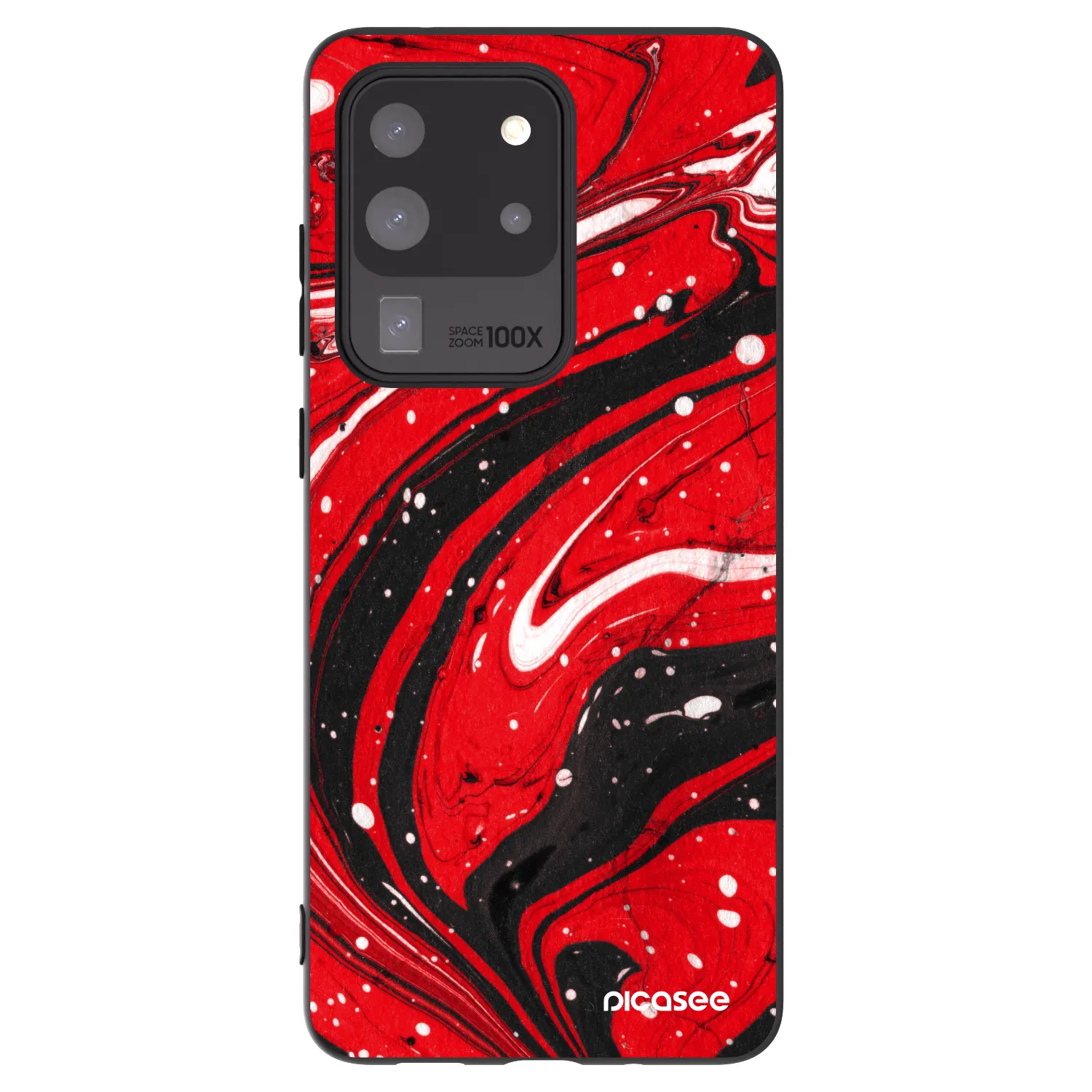 Picasee crna silikonska maskica za Samsung Galaxy S20 Ultra 5G G988F - Red black