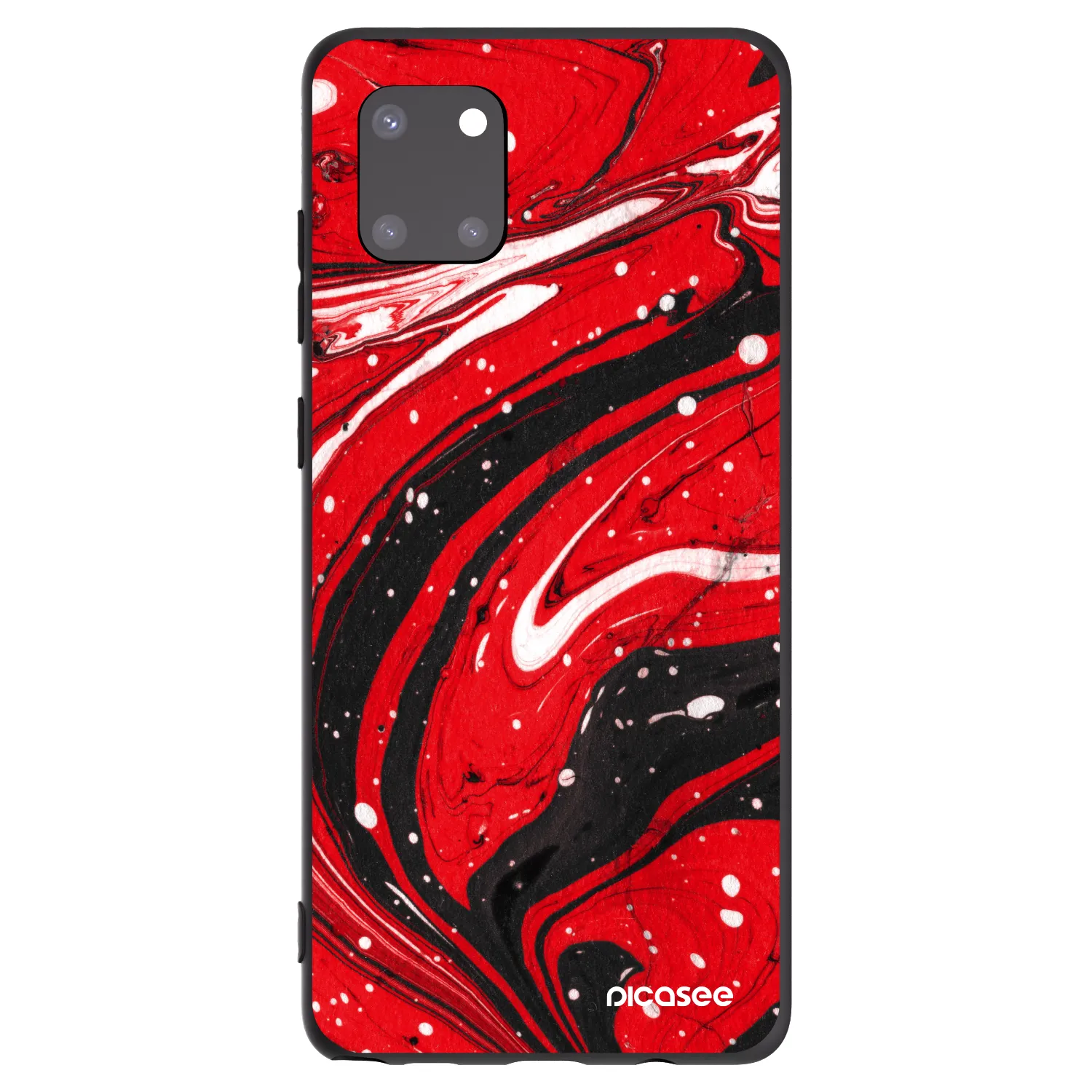 Picasee crna silikonska maskica za Samsung Galaxy Note 10 Lite N770F - Red black
