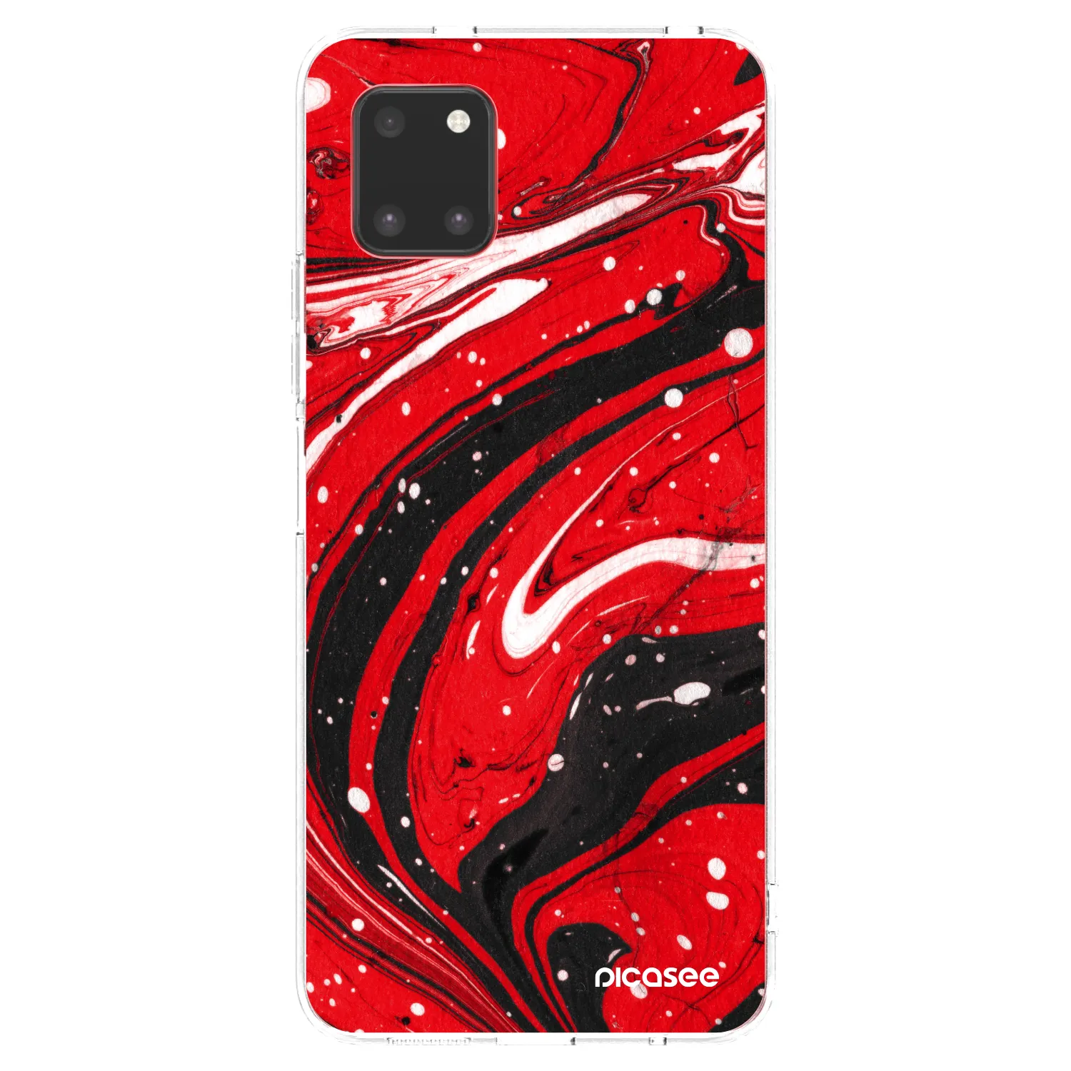 Picasee silikonska prozirna maskica za Samsung Galaxy Note 10 Lite N770F - Red black