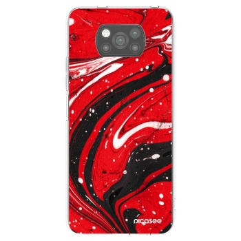 Picasee crna silikonska maskica za Xiaomi Poco X3 - Red black
