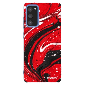 Picasee silikonska prozirna maskica za Samsung Galaxy S20 FE - Red black