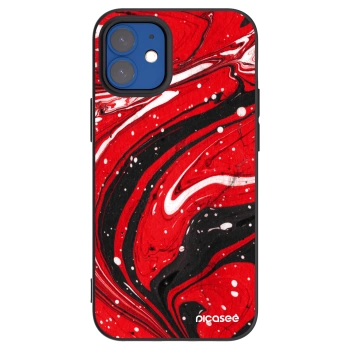 Picasee crna silikonska maskica za Apple iPhone 12 mini - Red black