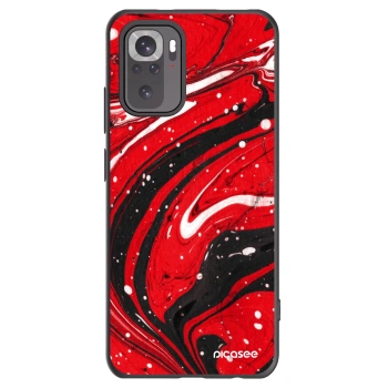 Picasee crna silikonska maskica za Xiaomi Redmi Note 10 - Red black