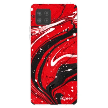 Picasee silikonska prozirna maskica za Samsung Galaxy A42 A426B - Red black