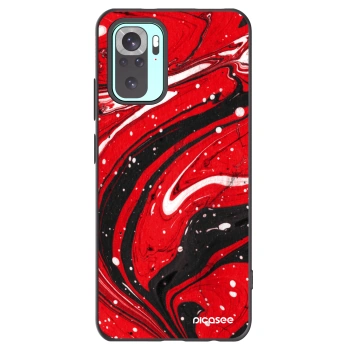 Picasee crna silikonska maskica za Xiaomi Redmi Note 10 Pro - Red black