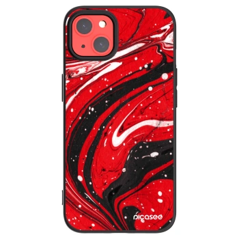 Picasee crna silikonska maskica za Apple iPhone 13 - Red black