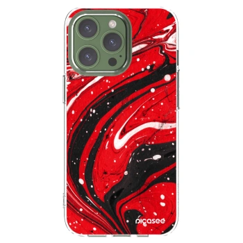 Picasee silikonska prozirna maskica za Apple iPhone 13 Pro - Red black
