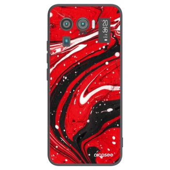 Picasee crna silikonska maskica za Xiaomi Mi 11 Ultra - Red black
