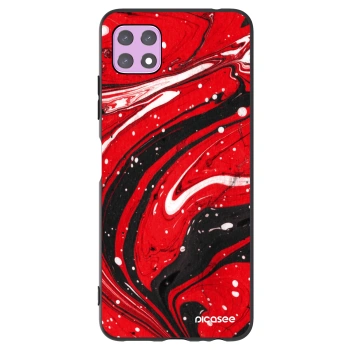 Picasee crna silikonska maskica za Samsung Galaxy A22 A226B 5G - Red black