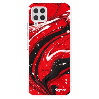 Picasee silikonska prozirna maskica za Samsung Galaxy A22 A225F 4G - Red black