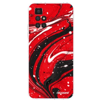 Picasee silikonska prozirna maskica za Xiaomi Redmi 10 - Red black