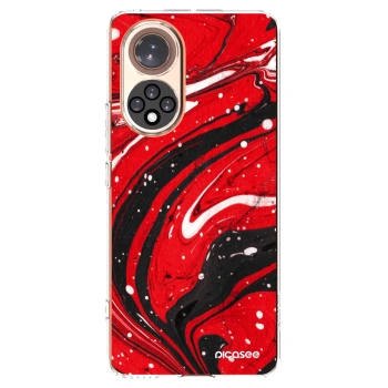 Picasee silikonska prozirna maskica za Huawei Nova 9 - Red black