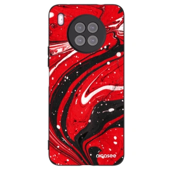 Picasee crna silikonska maskica za Huawei Nova 8i - Red black