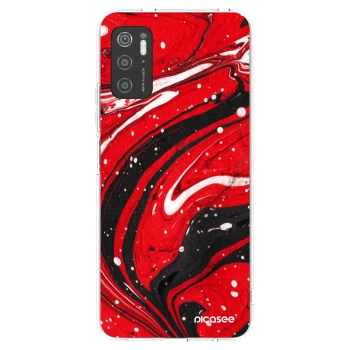 Picasee silikonska prozirna maskica za Xiaomi Poco M3 Pro 5G - Red black