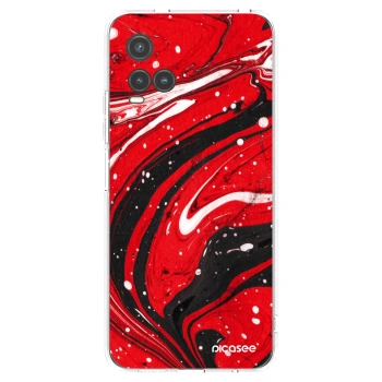 Picasee silikonska prozirna maskica za Vivo Y33s - Red black