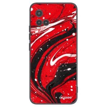 Picasee crna silikonska maskica za Vivo Y33s - Red black