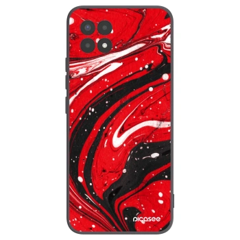 Picasee crna silikonska maskica za Realme 8i - Red black