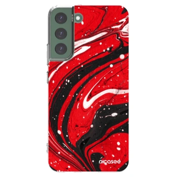 Picasee silikonska prozirna maskica za Samsung Galaxy S22+ 5G - Red black