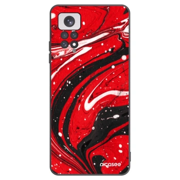 Picasee crna silikonska maskica za Xiaomi Redmi Note 11 - Red black