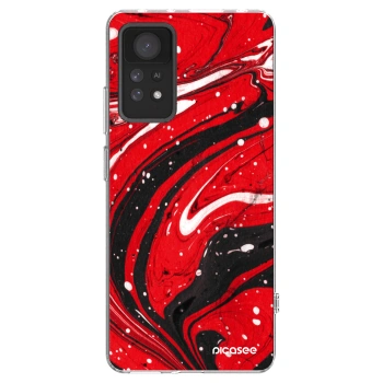 Picasee silikonska prozirna maskica za Xiaomi Redmi Note 11 Pro 5G - Red black