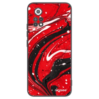 Picasee crna silikonska maskica za Xiaomi Poco X4 Pro 5G - Red black