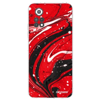 Picasee silikonska prozirna maskica za Xiaomi Poco X4 Pro 5G - Red black
