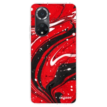 Picasee silikonska prozirna maskica za Huawei Nova 9 SE - Red black