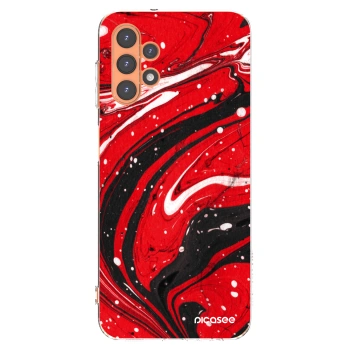 Picasee silikonska prozirna maskica za Samsung Galaxy A13 4G A135 - Red black