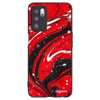 Picasee crna silikonska maskica za OPPO A16s - Red black
