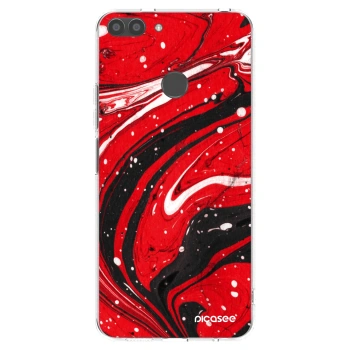 Picasee silikonska prozirna maskica za Huawei P Smart - Red black