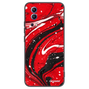 Picasee crna silikonska maskica za Vivo Y52 5G - Red black