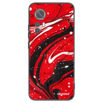 Picasee crna silikonska maskica za Xiaomi 12X - Red black
