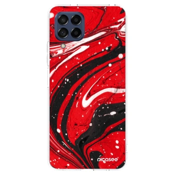 Picasee silikonska prozirna maskica za Samsung Galaxy M53 5G - Red black