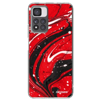 Picasee silikonska prozirna maskica za Xiaomi Redmi Note 11 Pro+ 5G - Red black