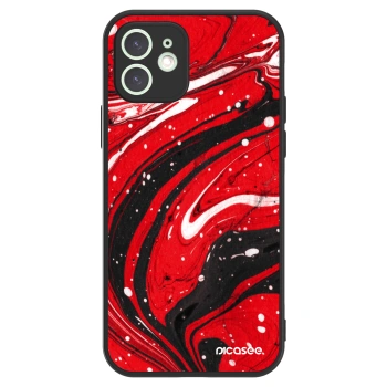 Picasee ULTIMATE CASE MagSafe za Apple iPhone 12 - Red black