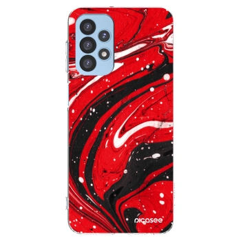 Picasee silikonska prozirna maskica za Samsung Galaxy A23 A235F 4G - Red black